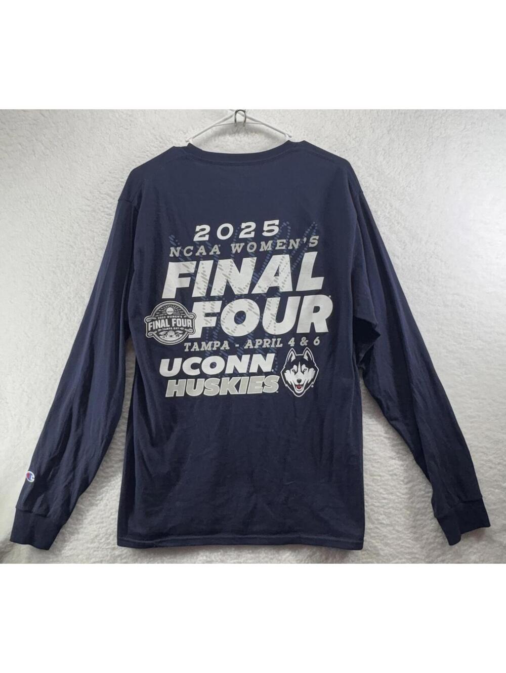 Champion Uconn Huskies Shirt 2025 NCAA Womens Basketball Final Four Tampa